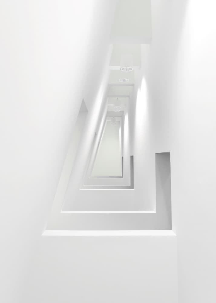 White Geometric Architecture by Jorge Pimenta — canvas wall art