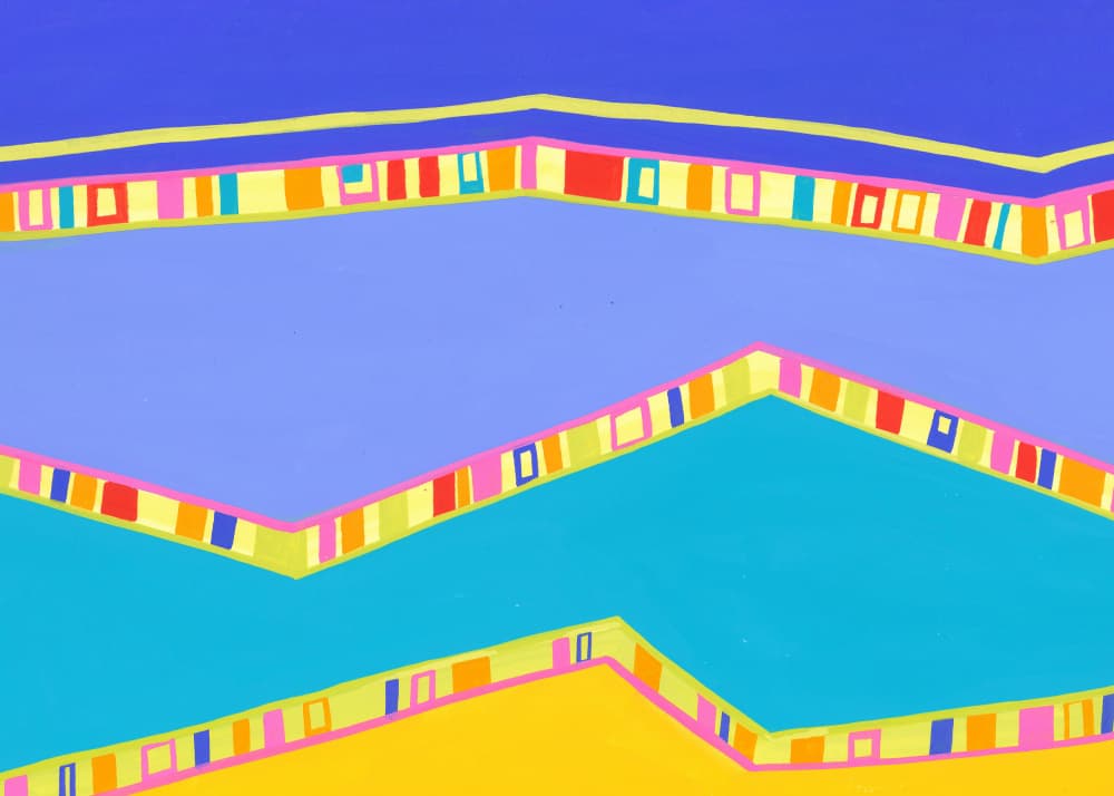 Blues and Stripes by Isabelle Brent — canvas wall art