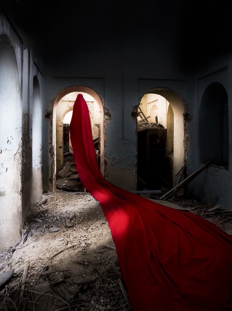 Flowing Red Ruins by Hooman Sedaghi — canvas wall art