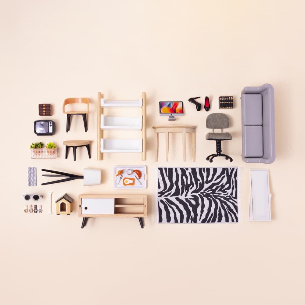 Miniature Home Layout by Julia Ramiro — canvas wall art