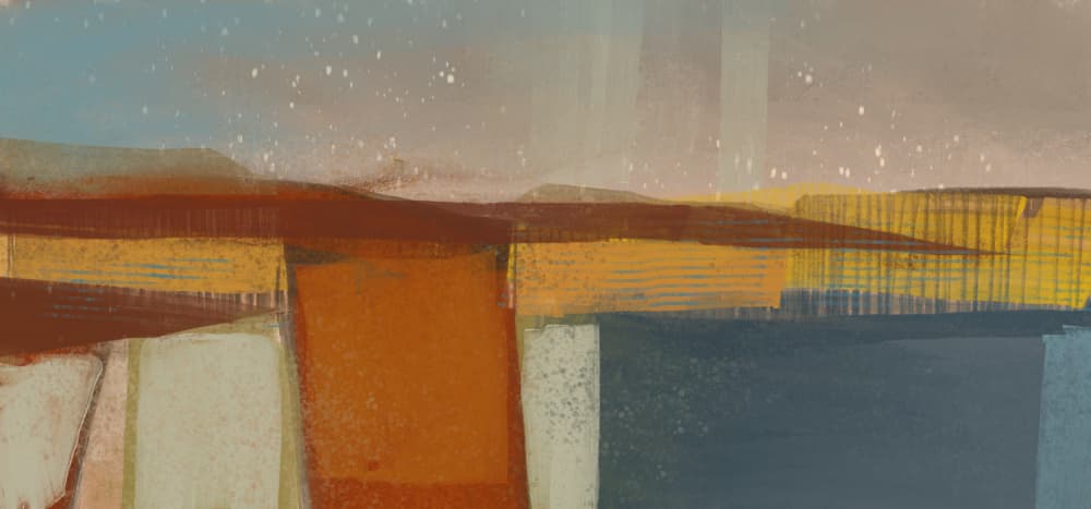 Abstract Desert Horizon by MANSI SAXENA — canvas wall art