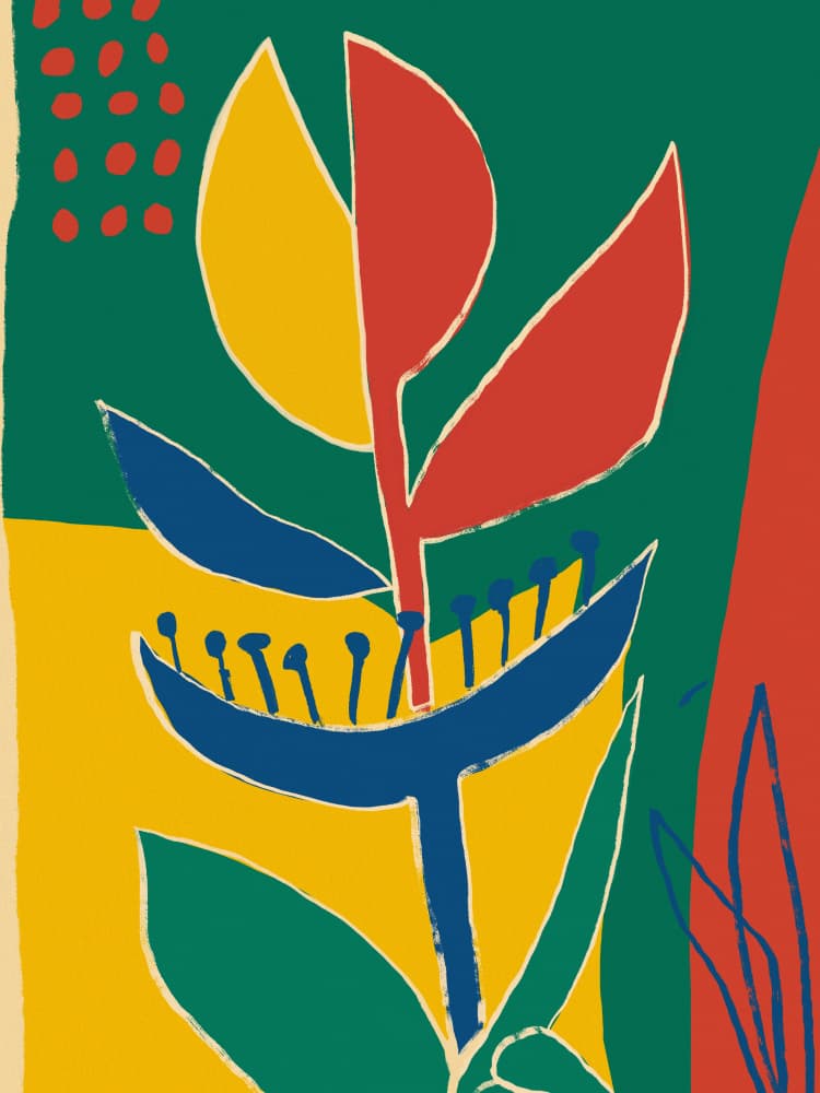 Modern Floral Abstract by Little Dean — canvas wall art