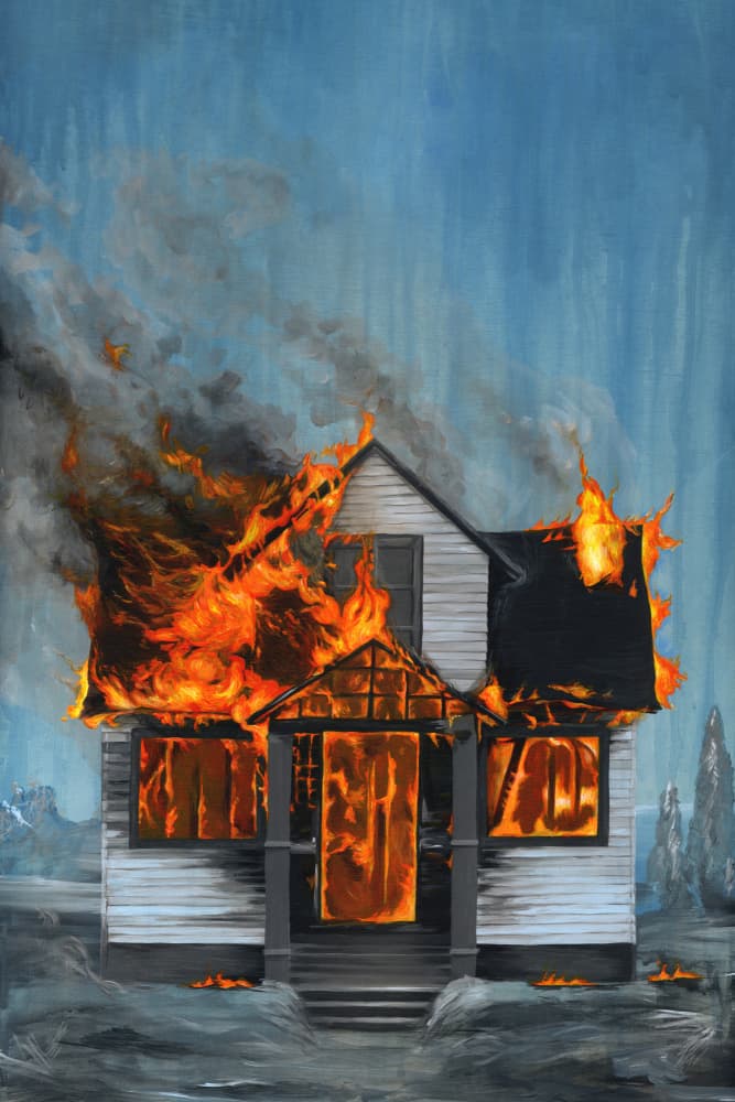 Burning House Blaze by Famous When Dead — canvas wall art