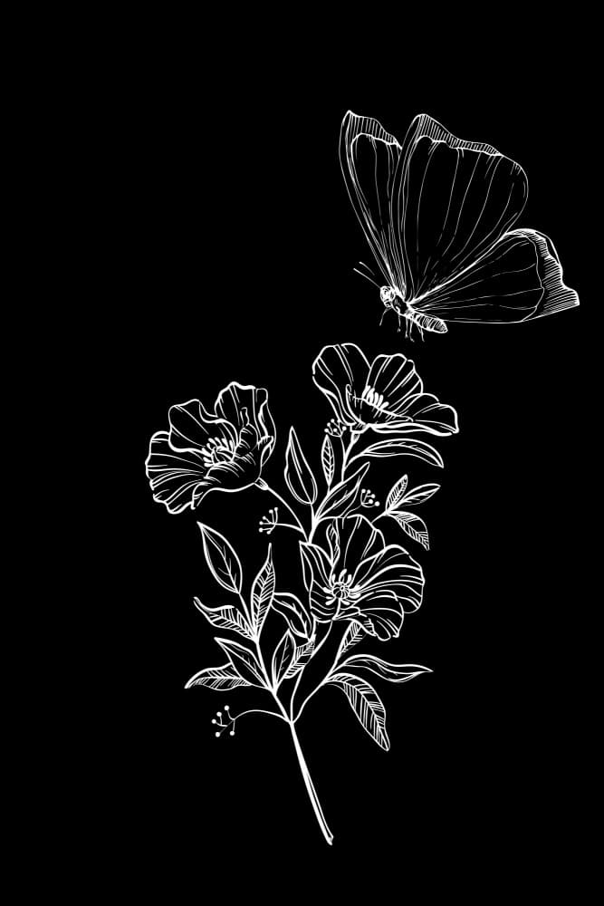 Elegant Botanical Flight by Hussein Abdel Aal — canvas wall art