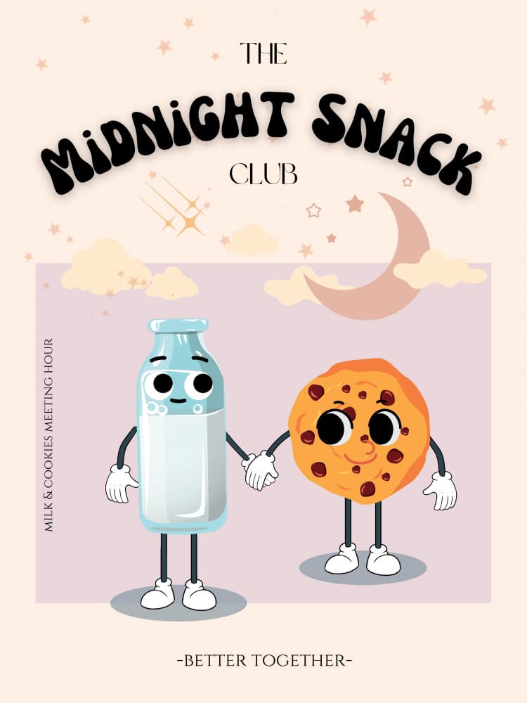 Midnight Snack Club by Nazma Khokhar — canvas wall art