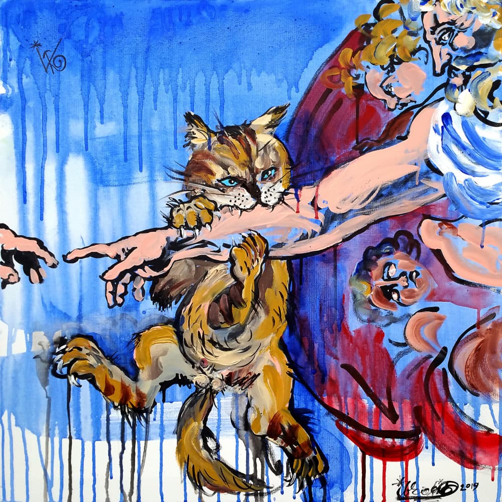 The Cat's Creation by Kanat Ibragimov — canvas wall art