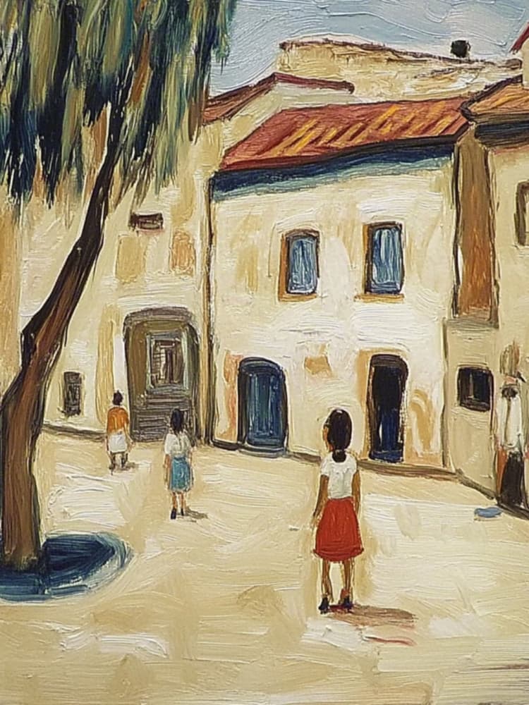 Quaint Village Street by Avanesova Elena — canvas wall art