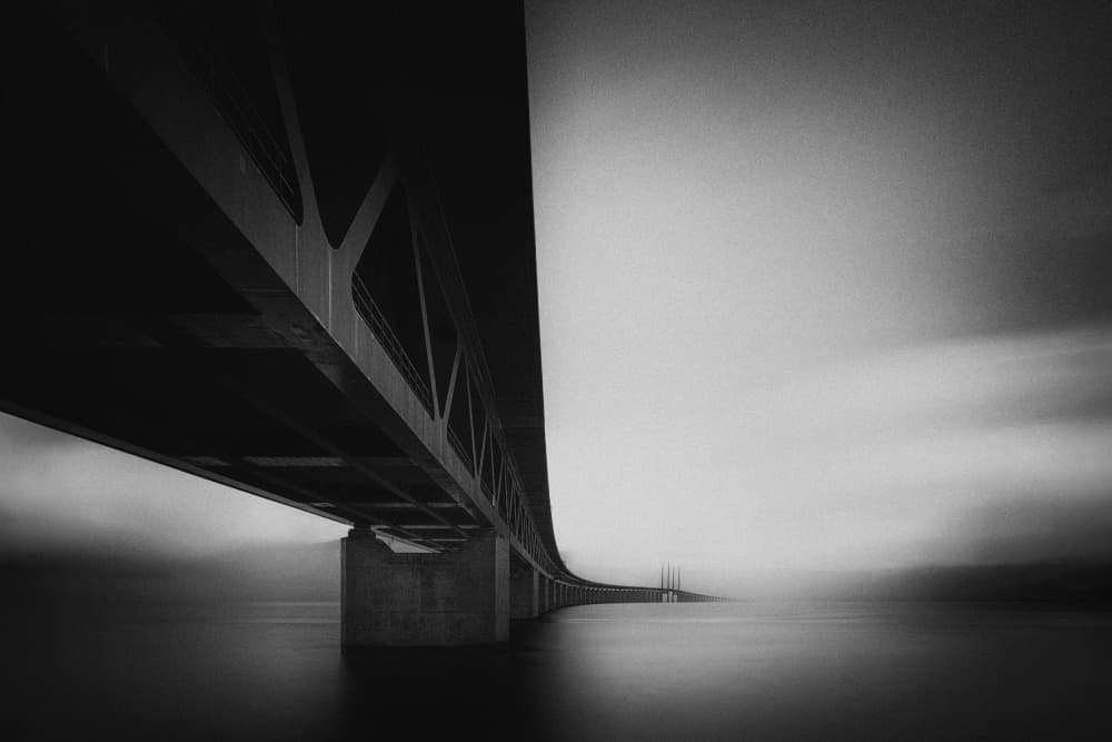 Misty Bridge Serenity by Adam Dauria ☂ — canvas wall art