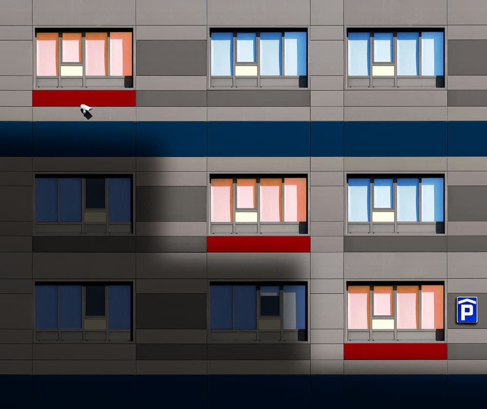 Colorful Building Facade by Tomasz Buczkowski ( Tomush ) — canvas wall art