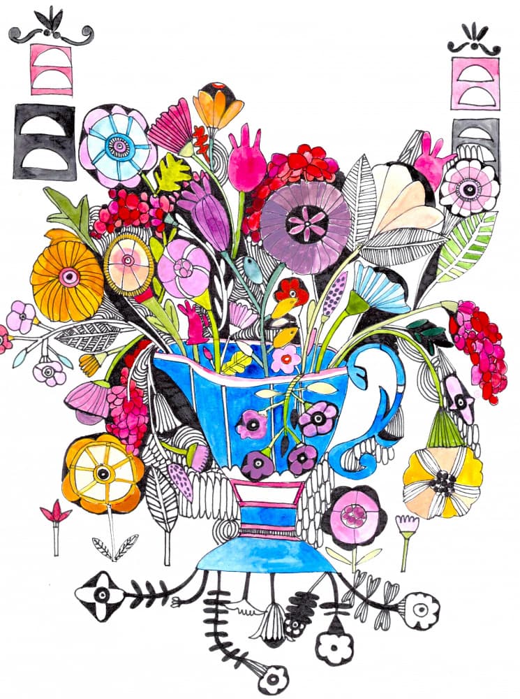 Les Fleurs by Sharon Nullmeyer — canvas wall art