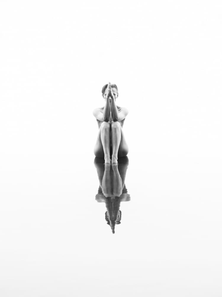 Serene Nude Reflection by Leszek Paradowski — canvas wall art