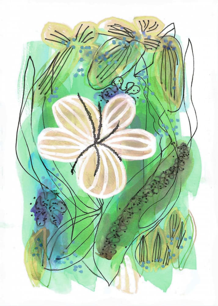 Abstract Floral Garden by Lori Ann Folz — canvas wall art