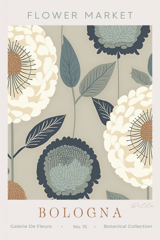 Blue Botanical Bloom by Bella Eve — canvas wall art