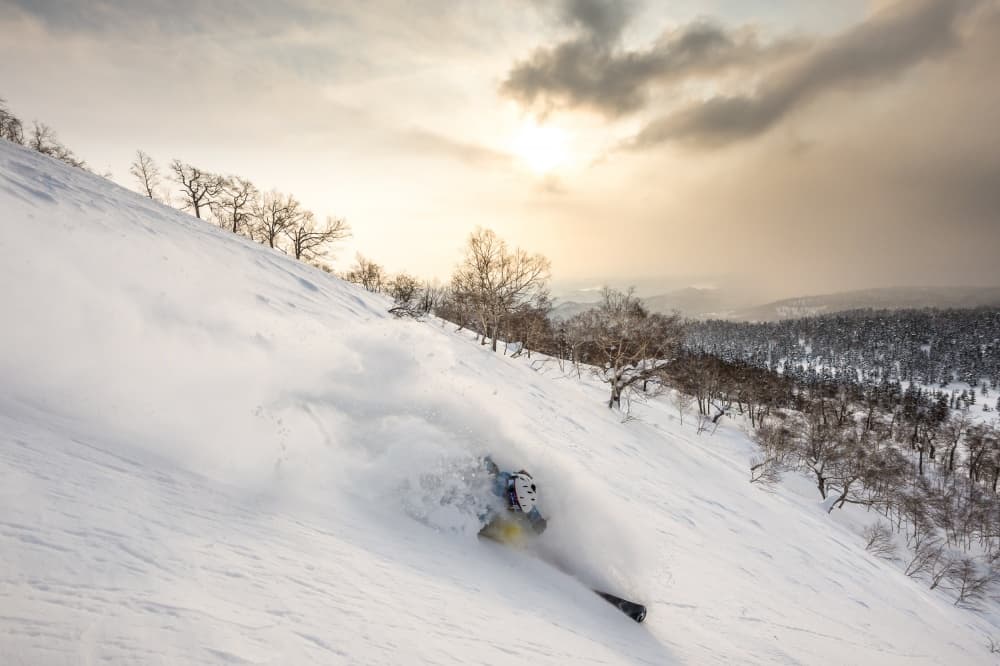 Deep Powder Skiing by Tristan Shu — canvas wall art