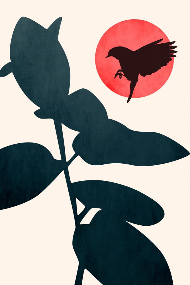 Japanese Bird by Kubistika — canvas wall art