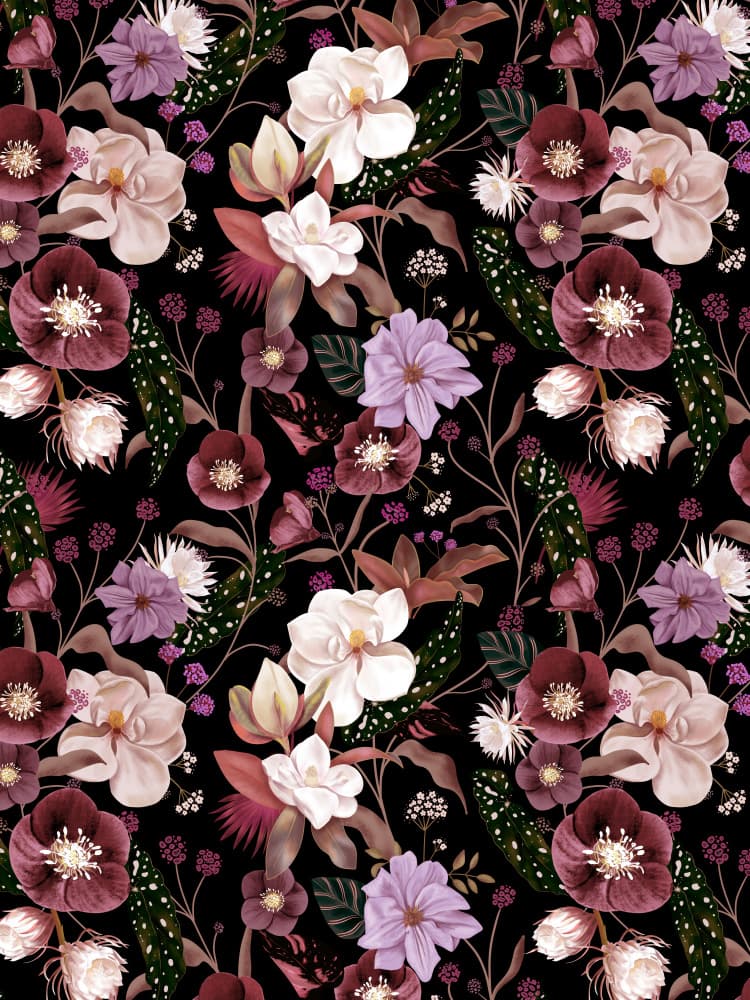 Botanical Dream Warm Pattern by Anis Illustration — canvas wall art