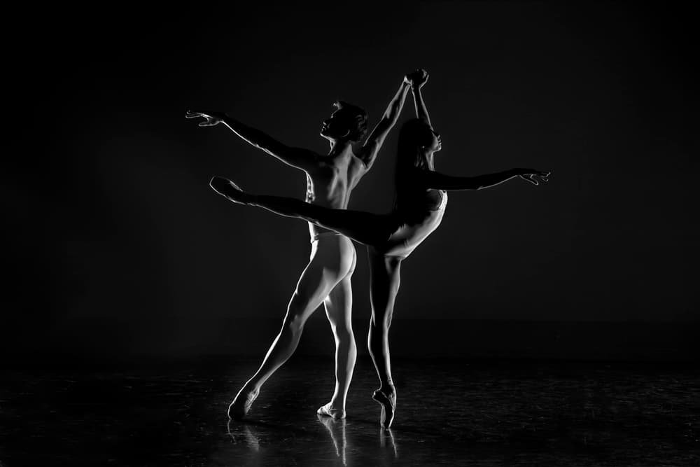 Elegant Ballet Dancers by Libby Zhang — canvas wall art