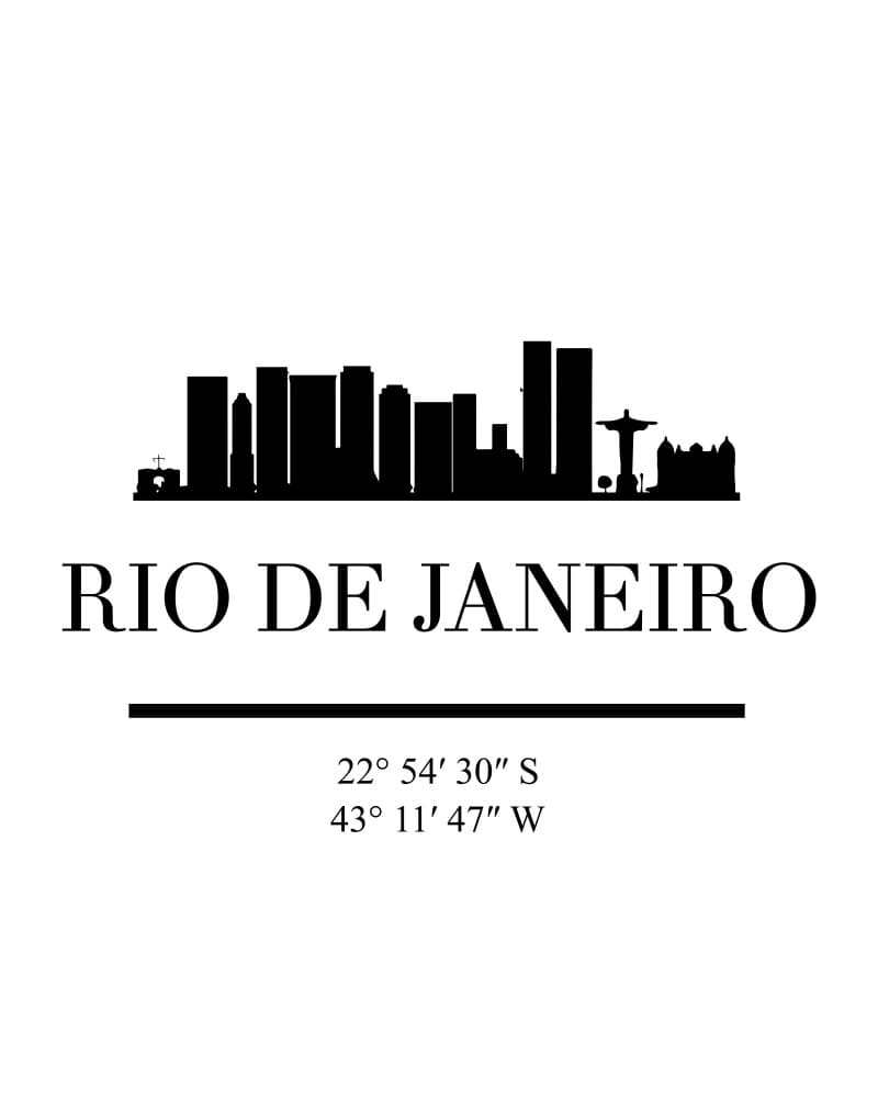 Rio de Janeiro Skyline by Emiliano Deificus — canvas wall art