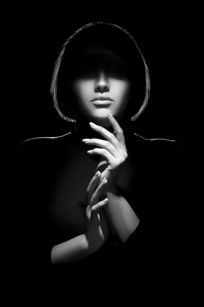 Elegant Shadow Portrait by Sepideh Niksefat — canvas wall art