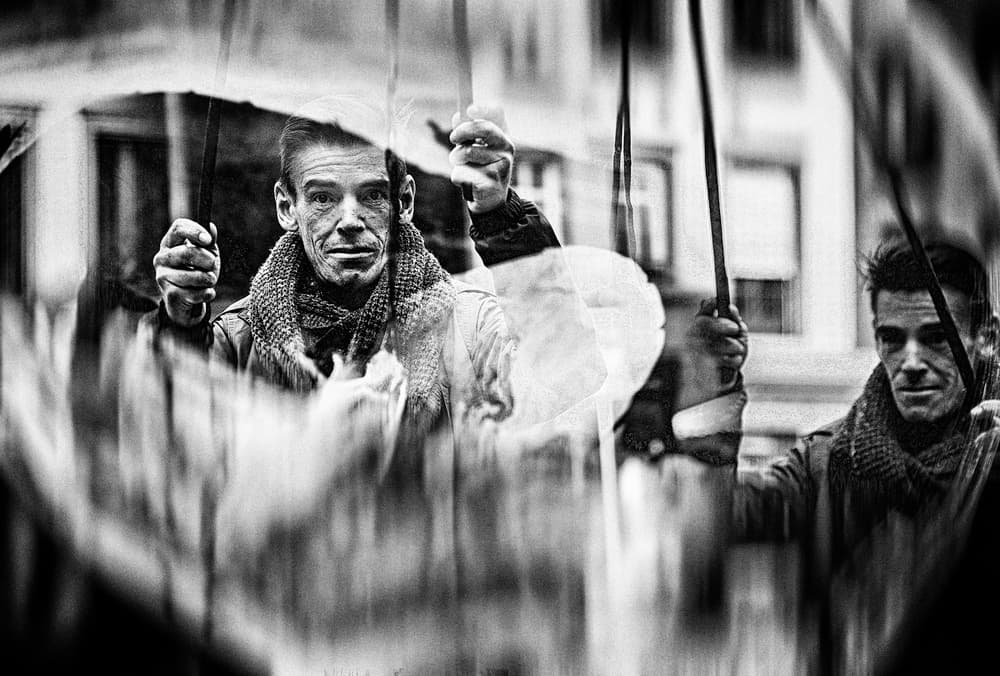 Pensive City Reflection by Ina Tänzer — canvas wall art