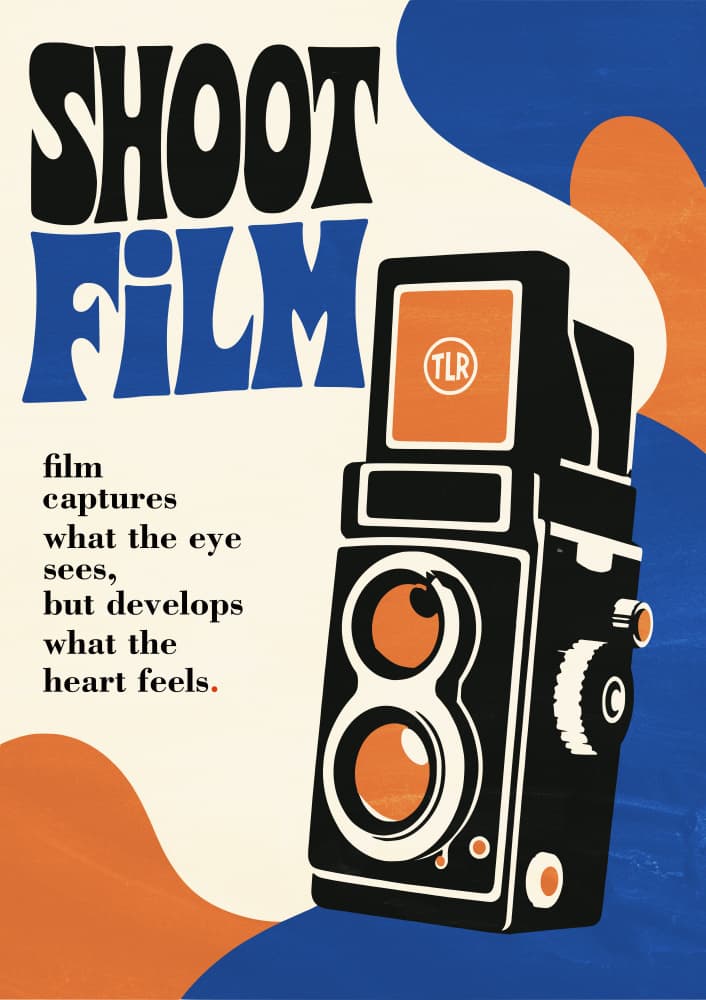 Shoot Film Camera by Patryk Krygowski — canvas wall art