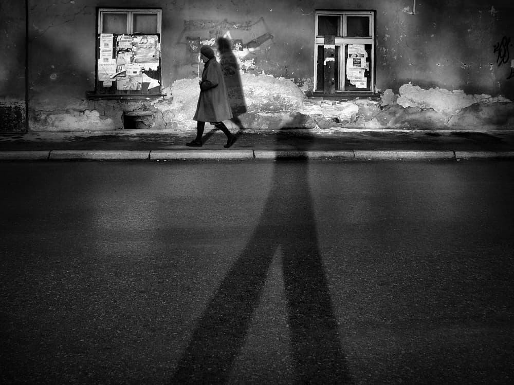Woman's Long Shadow by Wojciech Pokora — canvas wall art