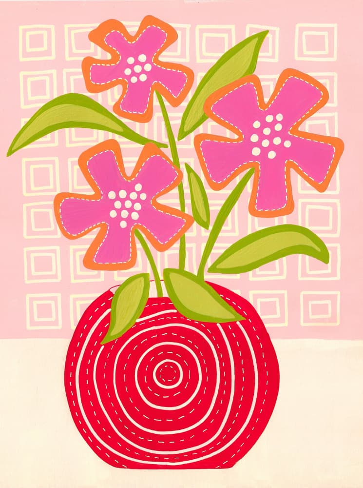 Playful Pink Flowers