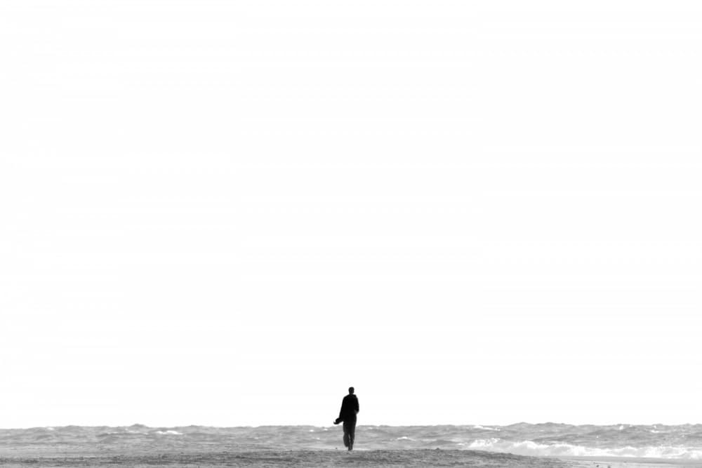 Solitary Ocean Walk by Tal Paz-Fridman — canvas wall art