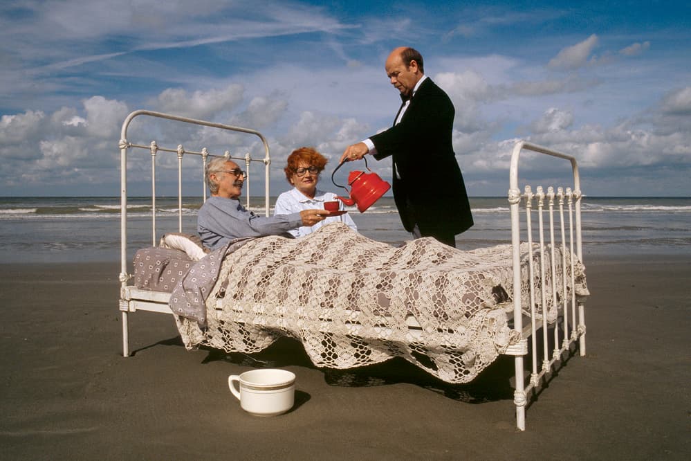 Butler Serves Beach Breakfast by Lus Joosten — canvas wall art