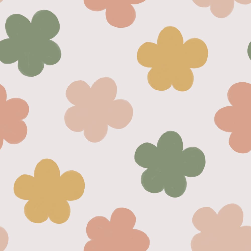 Playful Flower Pattern by Menina Lisboa — canvas wall art