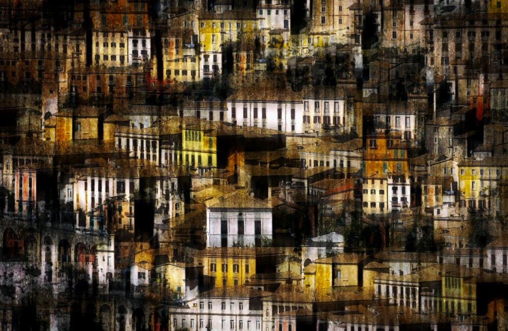 Historic City Layers by Raffaele Corte — canvas wall art