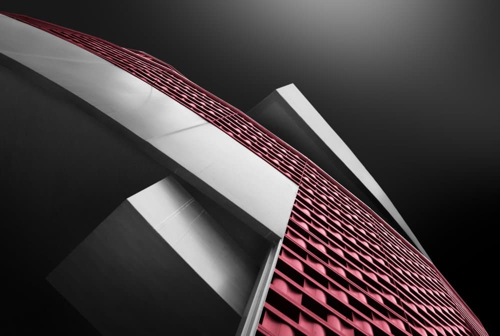 Modern Red Structure by Biao  Huang — canvas wall art