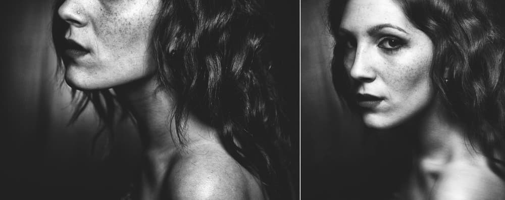 Pensive Female Portrait by Antonella Renzulli — canvas wall art
