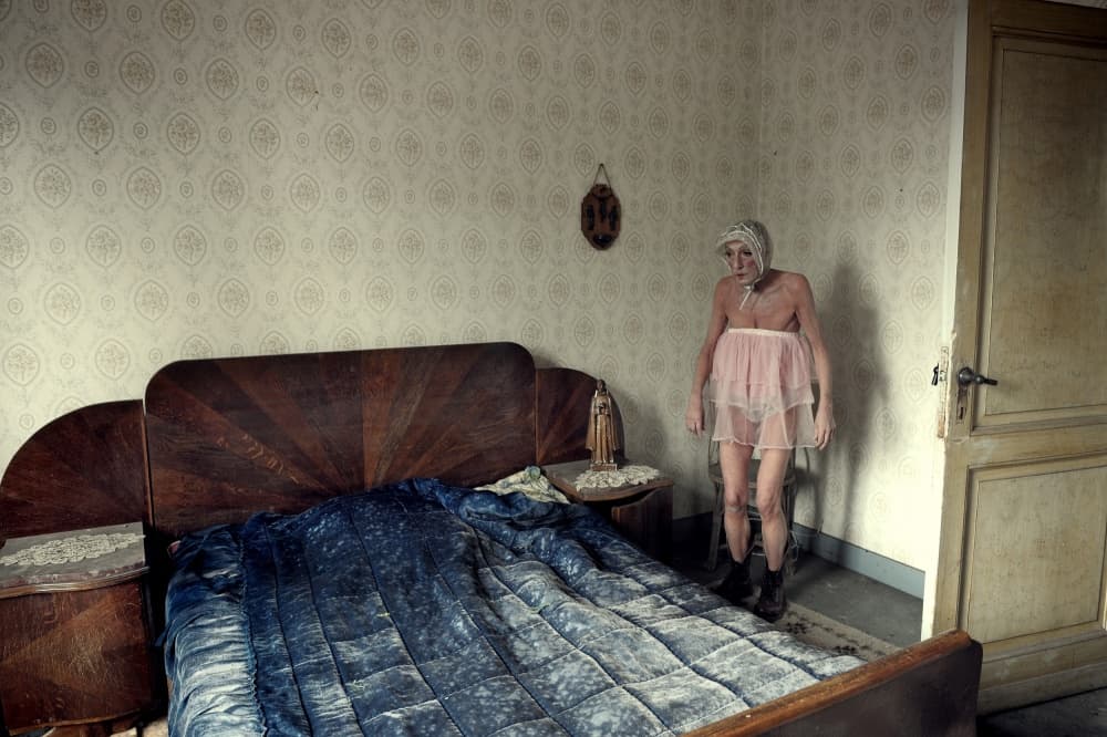 Surreal Old Woman by Monika Vanhercke — canvas wall art