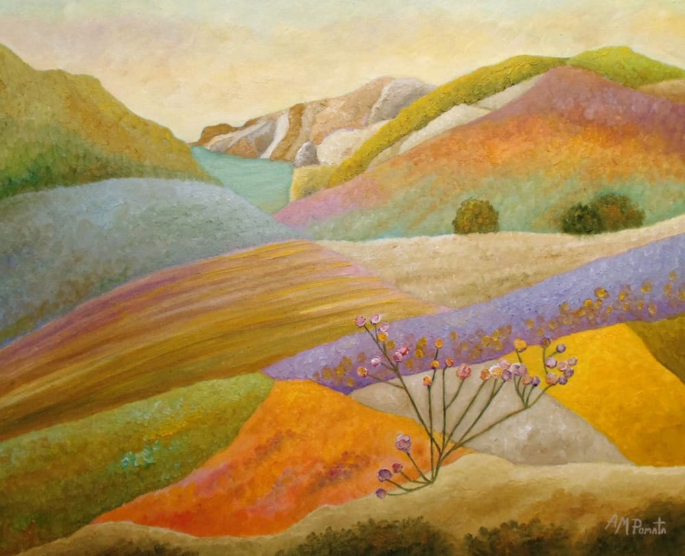 Colorful Rolling Hills by Angeles M. Pomata — canvas wall art