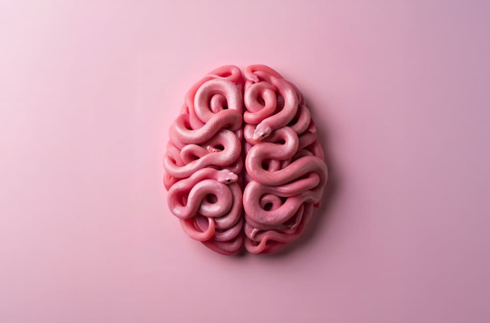 Pink Snake Brain by Artem Pozdniakov — canvas wall art