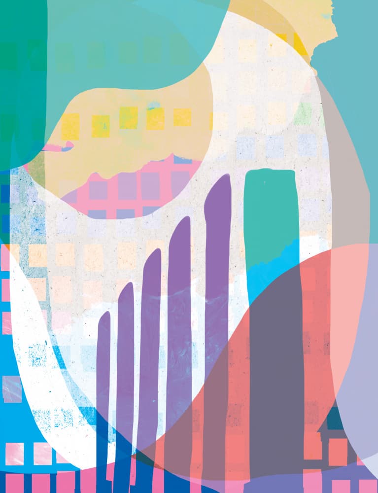 Pastel Urban Geometry by Aylin Demir — canvas wall art