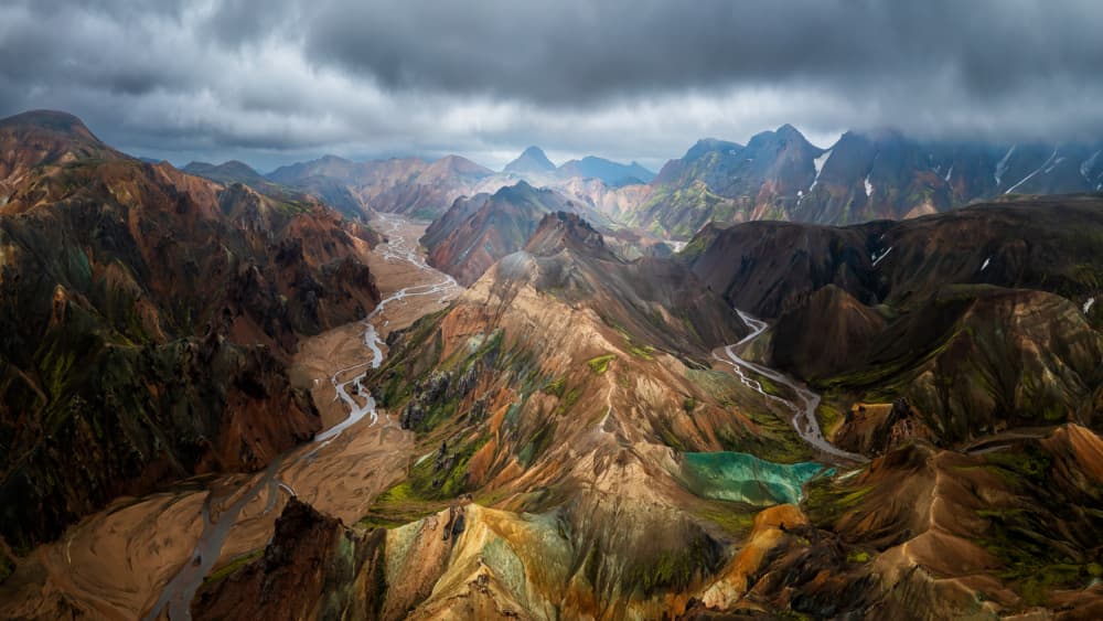 Colorful Mountain Valley by James Bian — canvas wall art