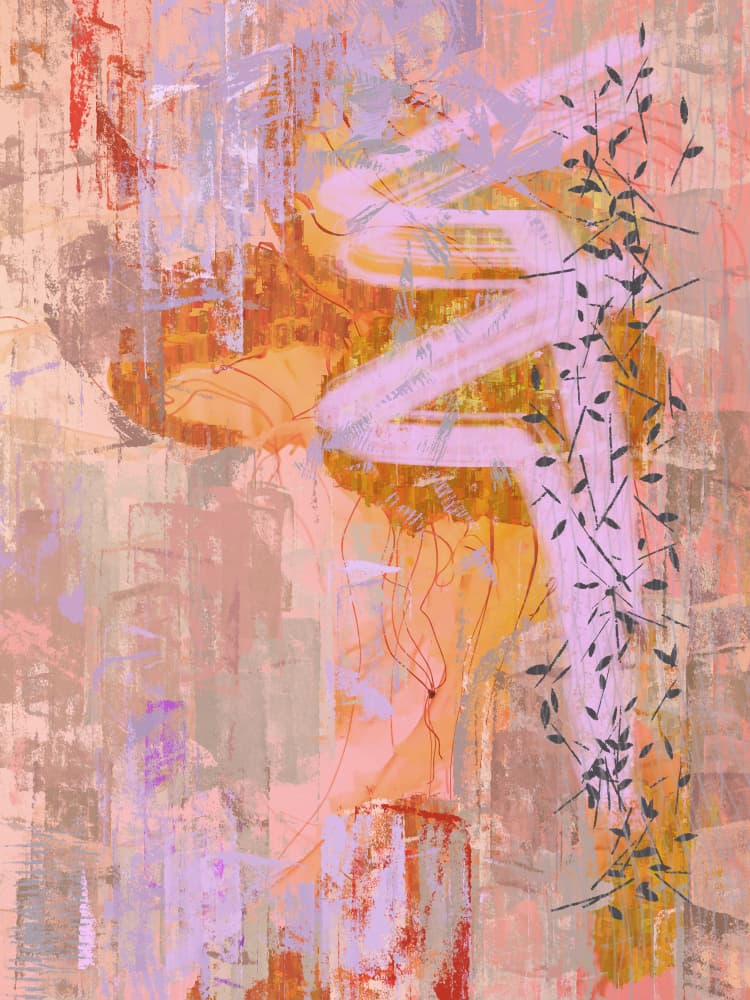 Earthy Botanical Flow by Pelin Atilla — canvas wall art