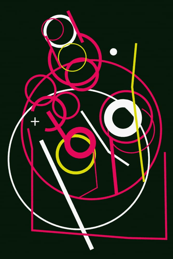 Abstract Pink Geometry by Rafa Mateo — canvas wall art