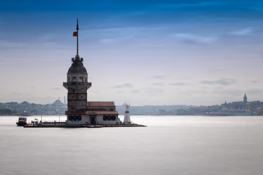 Maiden's Tower Seascape by Merthan Kortan — canvas wall art