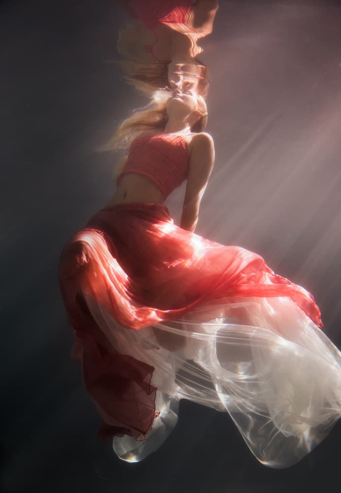 Graceful Underwater Woman by Gabriela Slegrova — canvas wall art