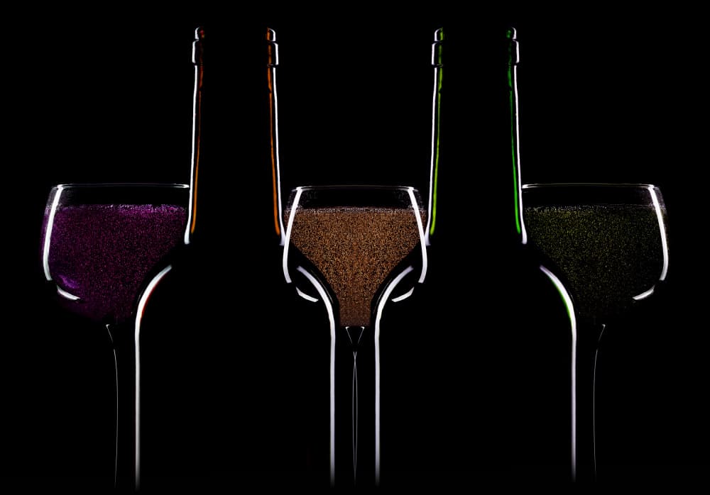 Glowing Wine Glasses by Allan Bate — canvas wall art