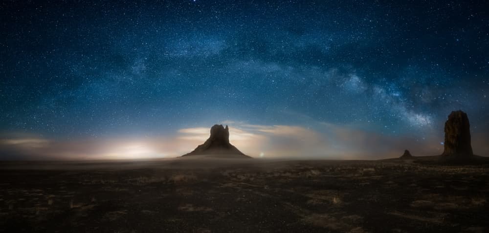 Milky Way Desert Night by Yanny Liu — canvas wall art