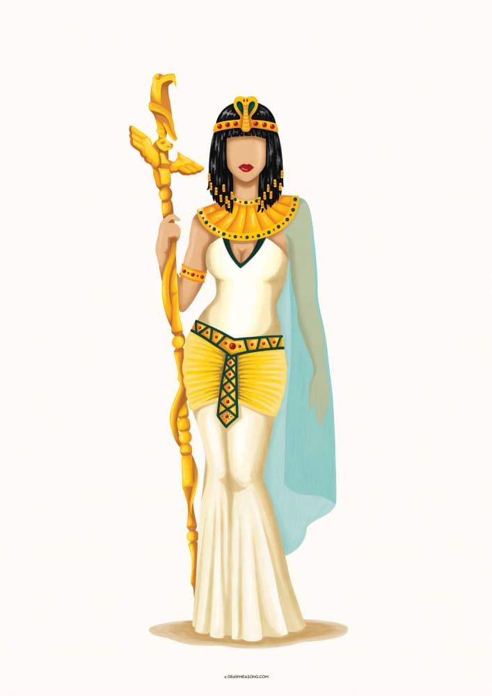 Regal Egyptian Goddess by Nour Tohme — canvas wall art