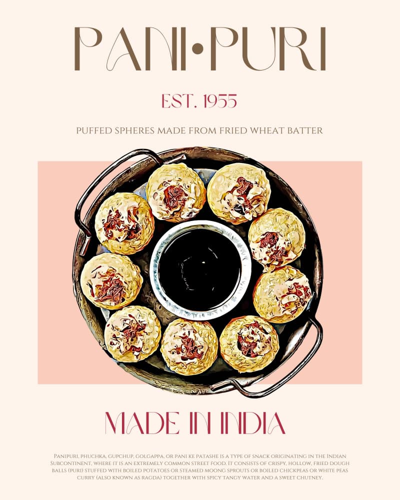 Delicious Indian Pani Puri by Nazma Khokhar — canvas wall art