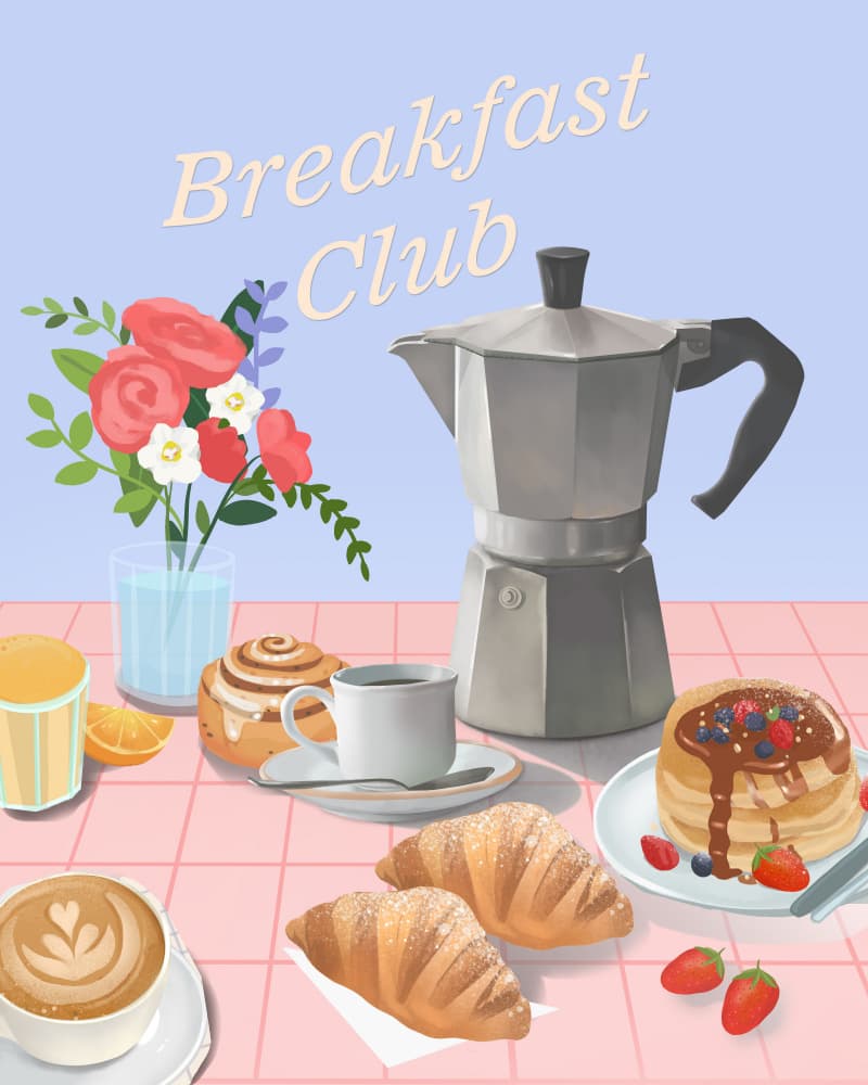 Breakfast Club by Petra Lizde — canvas wall art