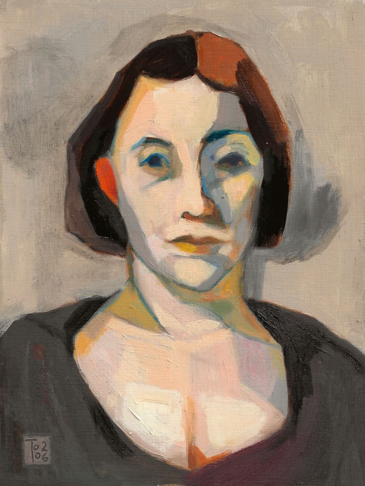 Expressive Female Portrait by Tore Bahnson — canvas wall art