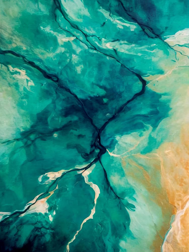 Turquoise River Delta by Alpenglow Workshop — canvas wall art