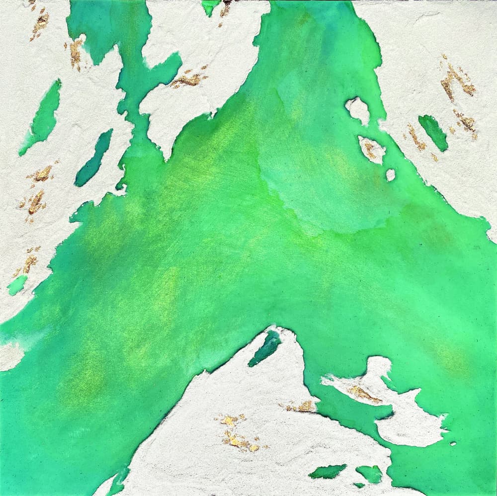 Shimmering Green Coast by Alyson Storms — canvas wall art
